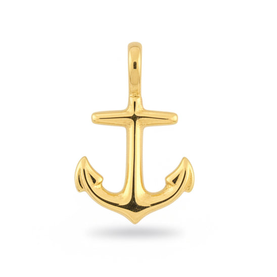 D'Amico 14K Gold Anchor Pendant