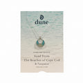 Dune BC Crescent Necklace Turquoise Gradient Adj Cable Chain