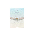 Dune Beaded Adjustable Heart Bracelet - Rose Quartz