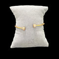 Juliette Pavé Twist Bangle - Gold - White Topaz