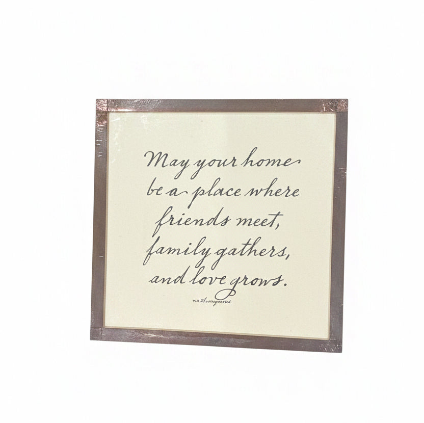 May Your Home Copper & Glass Coasters
