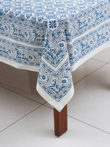 Sevya Blue Floral Tablecloth 60"X 90"