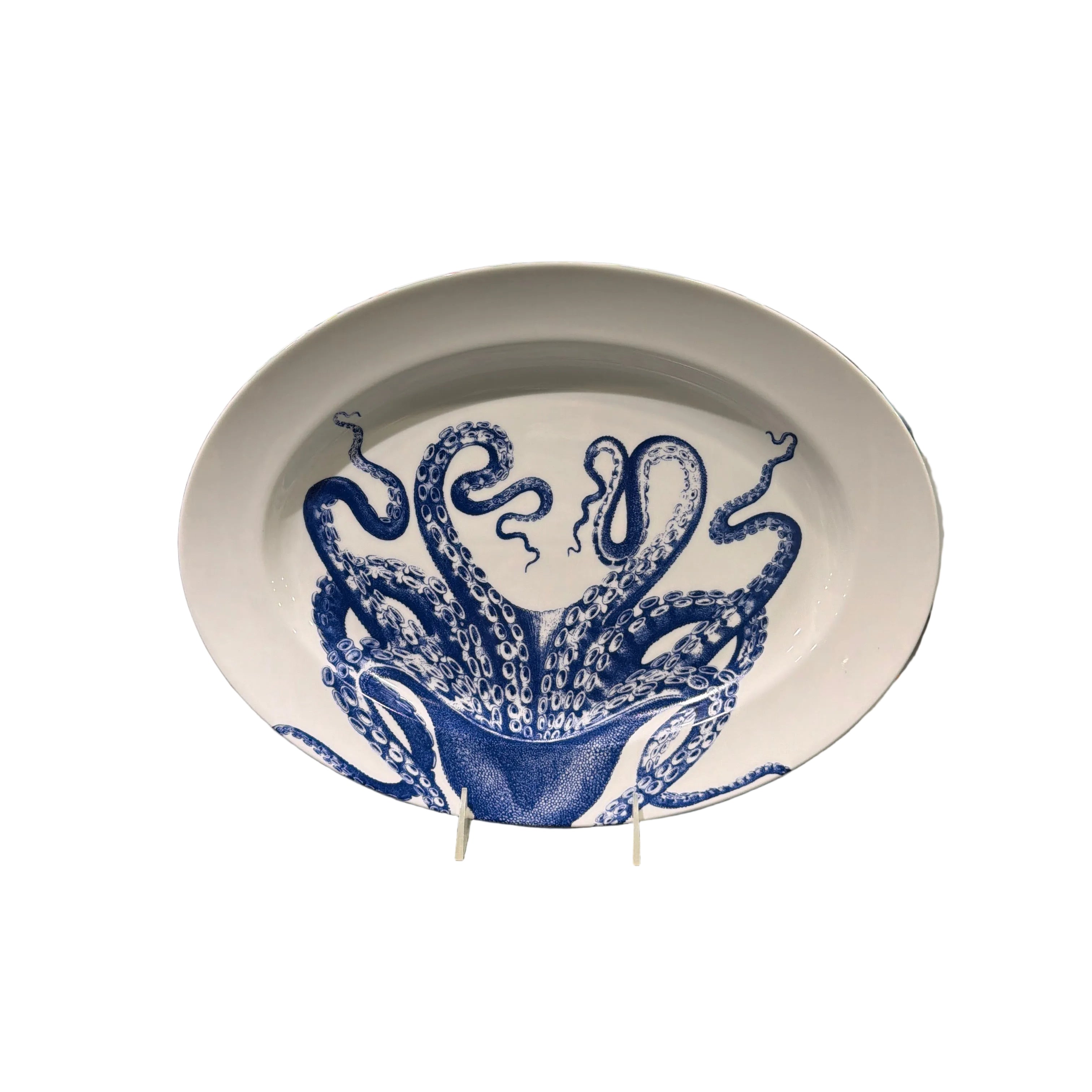 Caskata Lucy the Octopus Lg Oval Rimmed Platter