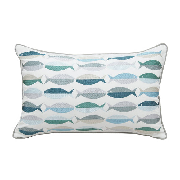Rightside Design Seaglass fish pattern Pillow