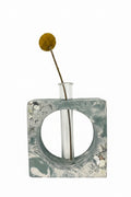 Square bud vase - light green