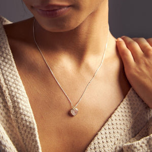 Laura J Rose Quartz Heart Necklace
