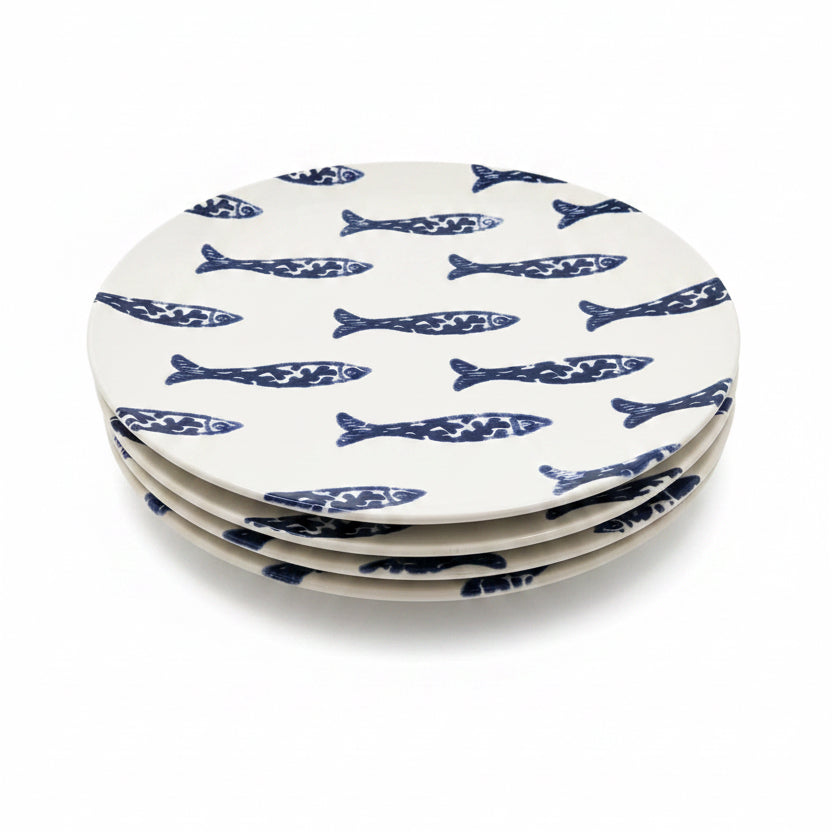Vietri VSAN M003000 Santorini Minnows Dinner Plate