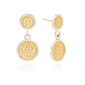 Anna Beck Circle Dbl Drop Earrings Gold