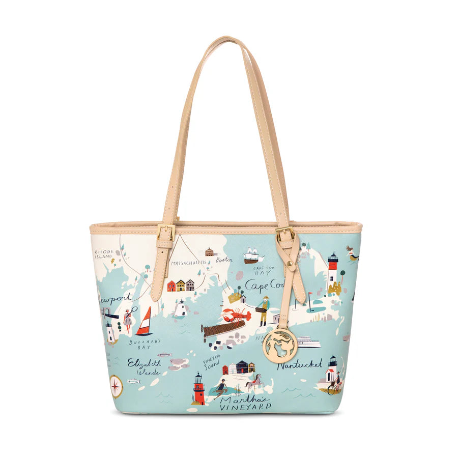 Spartina NE Harbors Small Tote with zipper