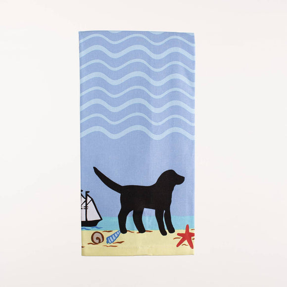 Shard Beach Dog Kitchen Towel