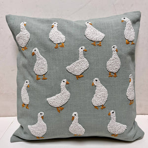 Natural Habitat Appliquéd Knotty Geese Pillow