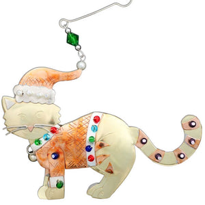 Pilgrim Imports Festive Cat Ornament