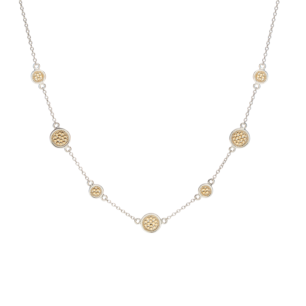 Classic Station Necklace - Gold & Silver