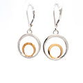 Tom Kruskal Sterling Silver & Gold Setting Sun Earrings