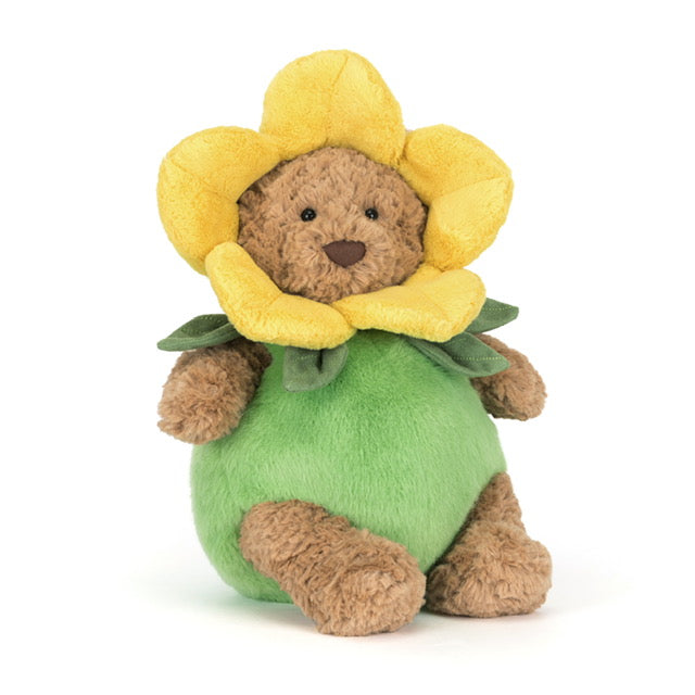 Jellycat Bartholomew Bear in Daffodil Outfit