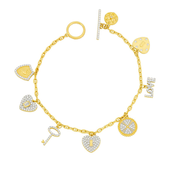 Freida Rothman Dressed with Love Charm Bracelet final sale