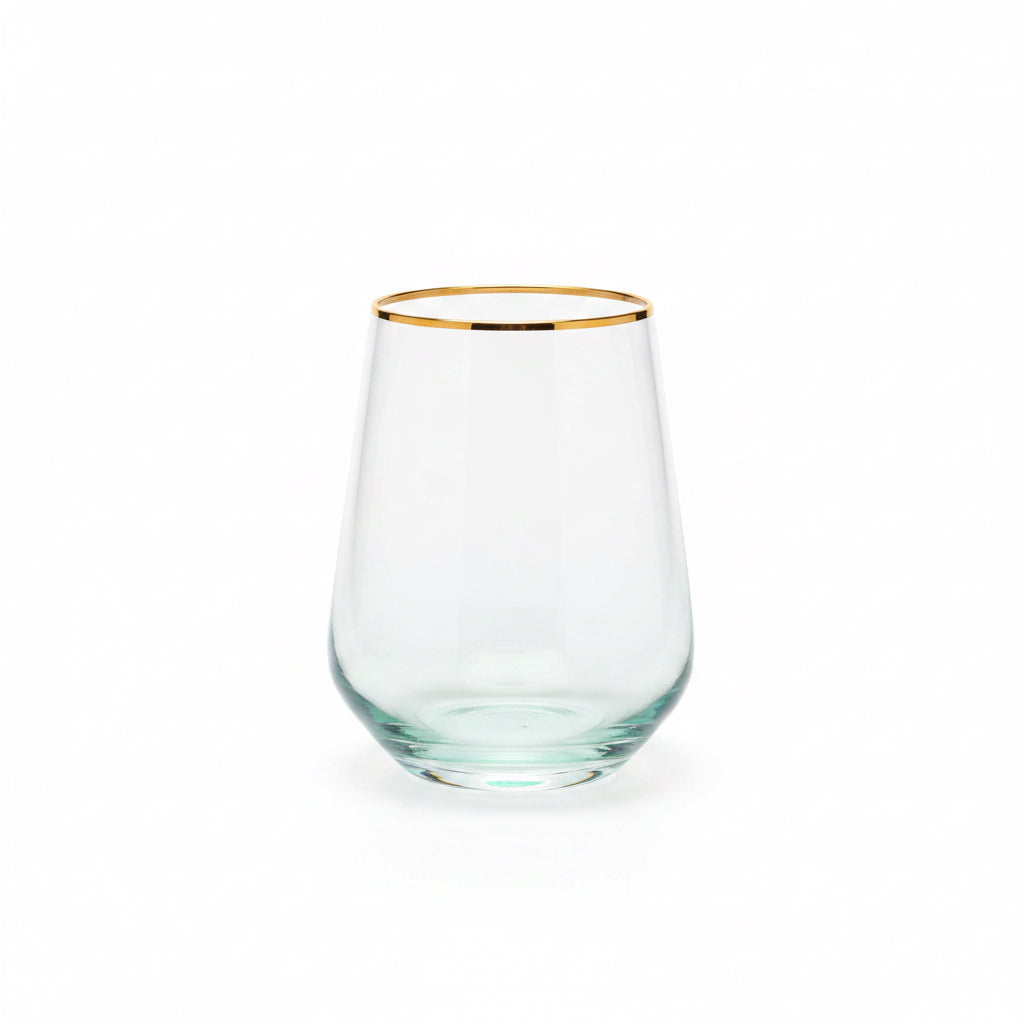 Vietri VBOW-G52121 Rainbow Green Stemless Wine Glass
