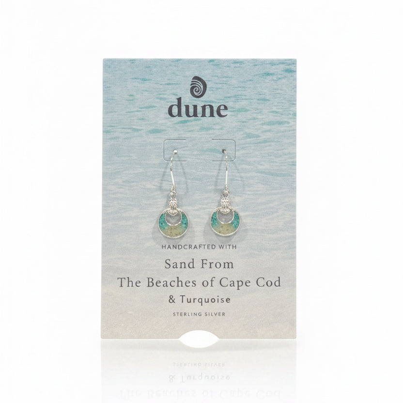 Dune Crescent Drop Earrings Turquoise Gradient