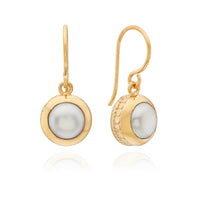 Anna Beck Pearl Drop Gold Earrings