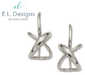 Ed Levin Large Silver Secret Heart Earrings