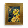 Janet Schwartz  Three Daisies 9X12 Gold Framed
