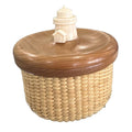 Nantucket Basketworks Trinket Box W/Lighthouse Knob