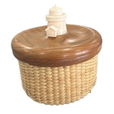 Nantucket Basketworks Trinket Box W/Lighthouse Knob