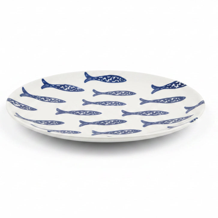 Vietri VSAN M003023 Santorini Fish Small Oval Platter