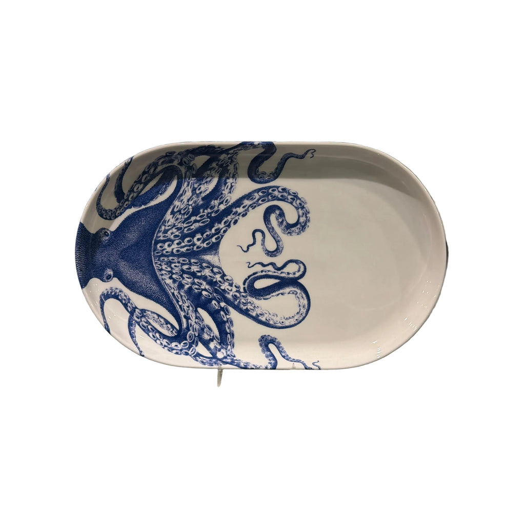Caskata Lucy the Octopus Lg Coupe Oval Platter