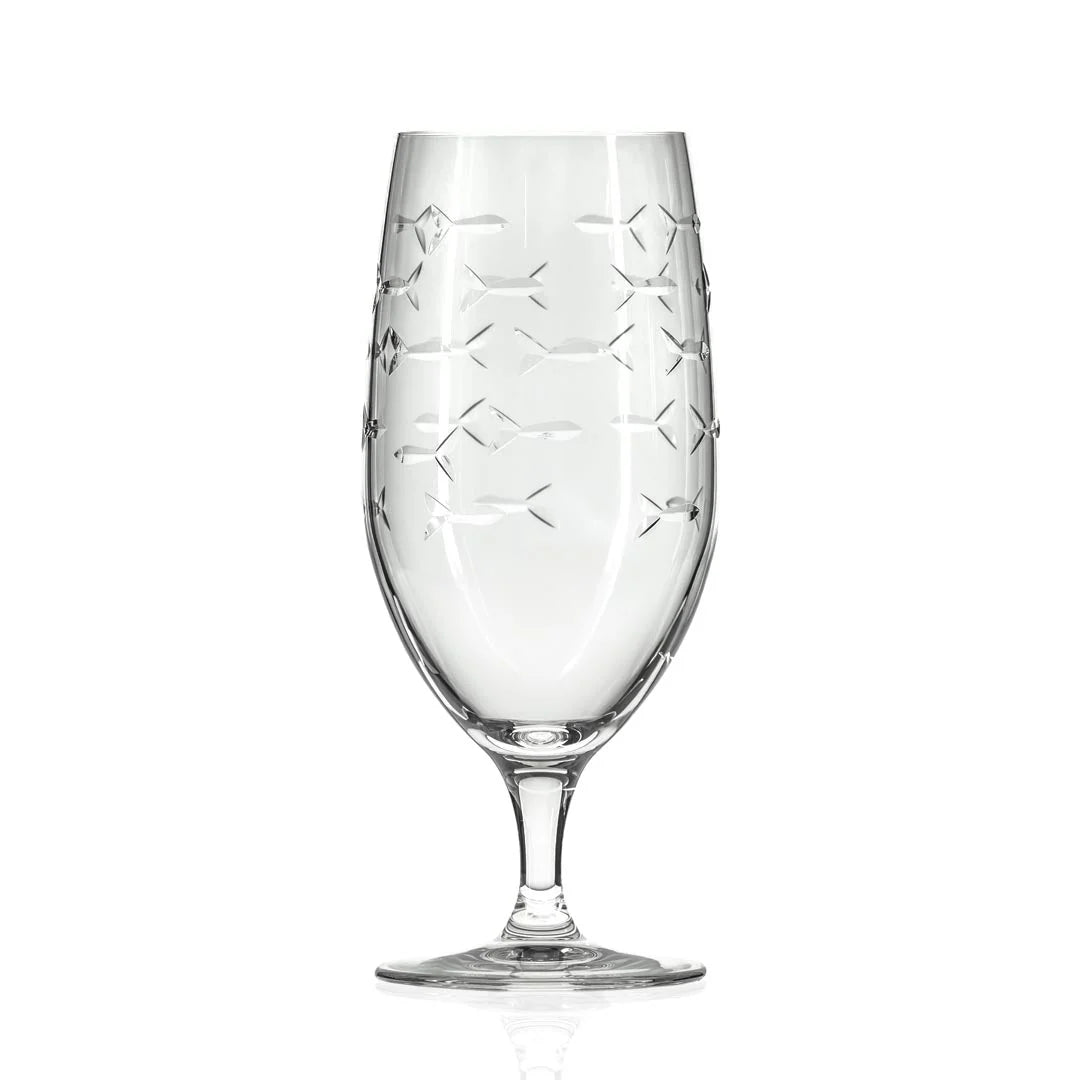 Rolf Fish Iced Tea Glass Footed 16oz