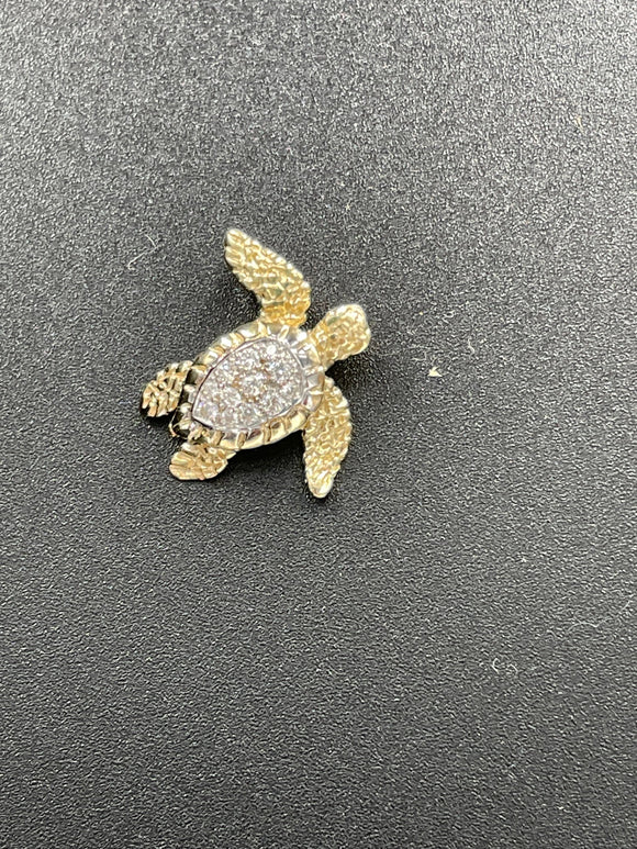 Steven Douglas Gold & Diamond Sea Turtle Pendant