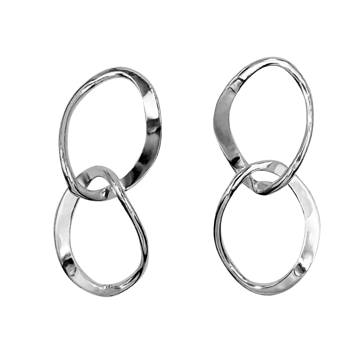 East Wind Twisted Sterling Ovals Earring