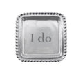 Mariposa I Do Beaded Sq Tray