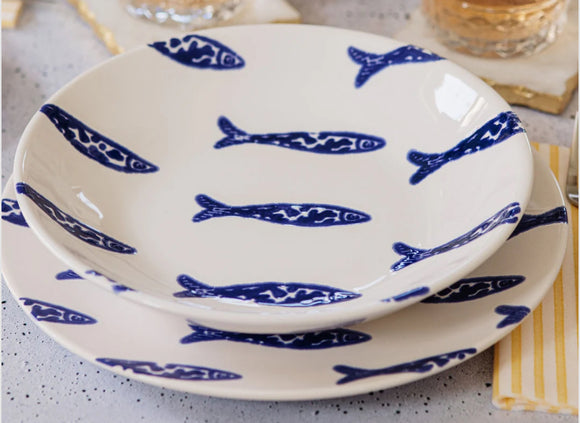 Vietri Santorini Minnows Pasta Bowl