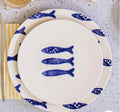 Vietri Santorini Minnows Salad Plate
