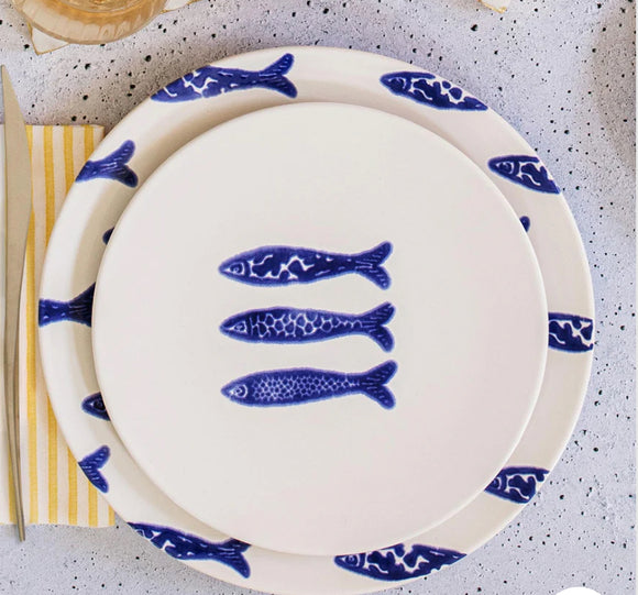 Vietri Santorini Minnows Salad Plate