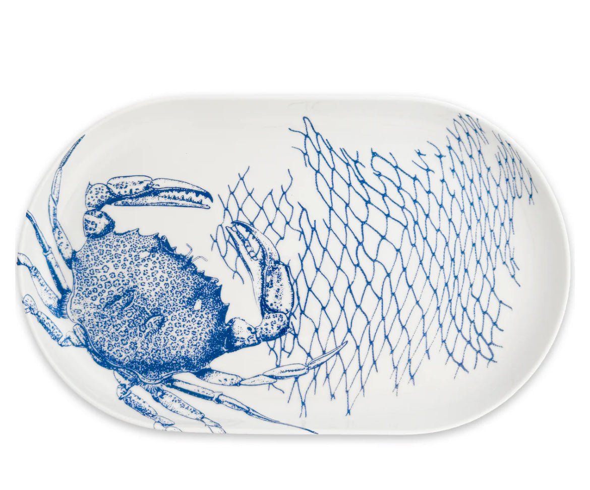 Caskata Crab Lg Coupe Oval Platter