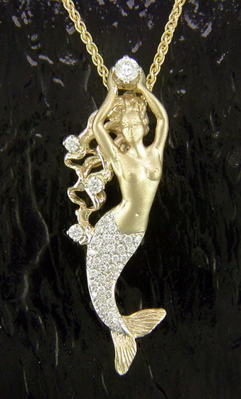 Steven Douglas Contessa Gold & Diamond Mermaid Pendant