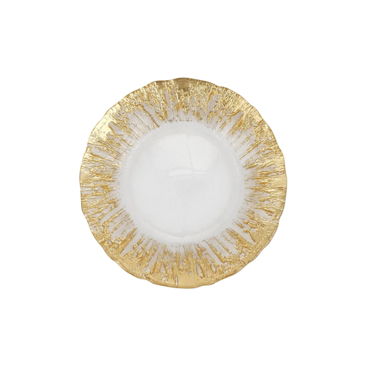Vietri Rufolo Glass Gold Salad Plate