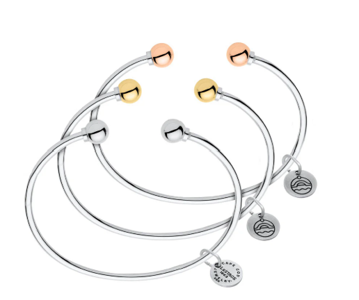 Cape Cod Sterling Silver/ 14K gold bead bracelet