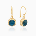 AB Apatite Double Drop Earrings Gold