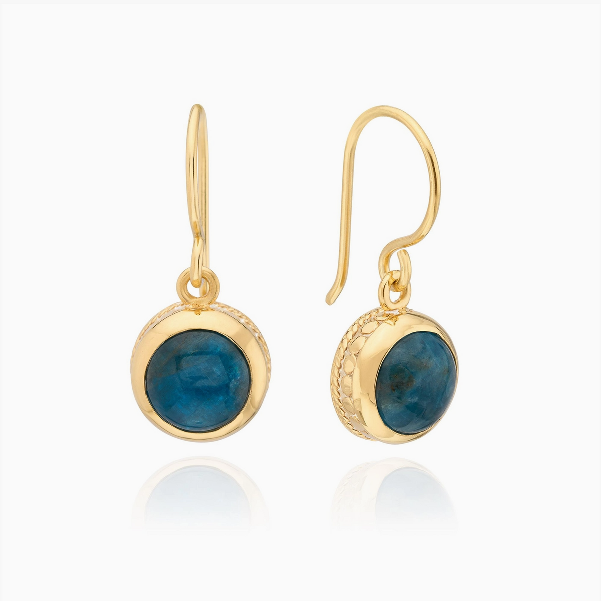 AB Apatite Double Drop Earrings Gold