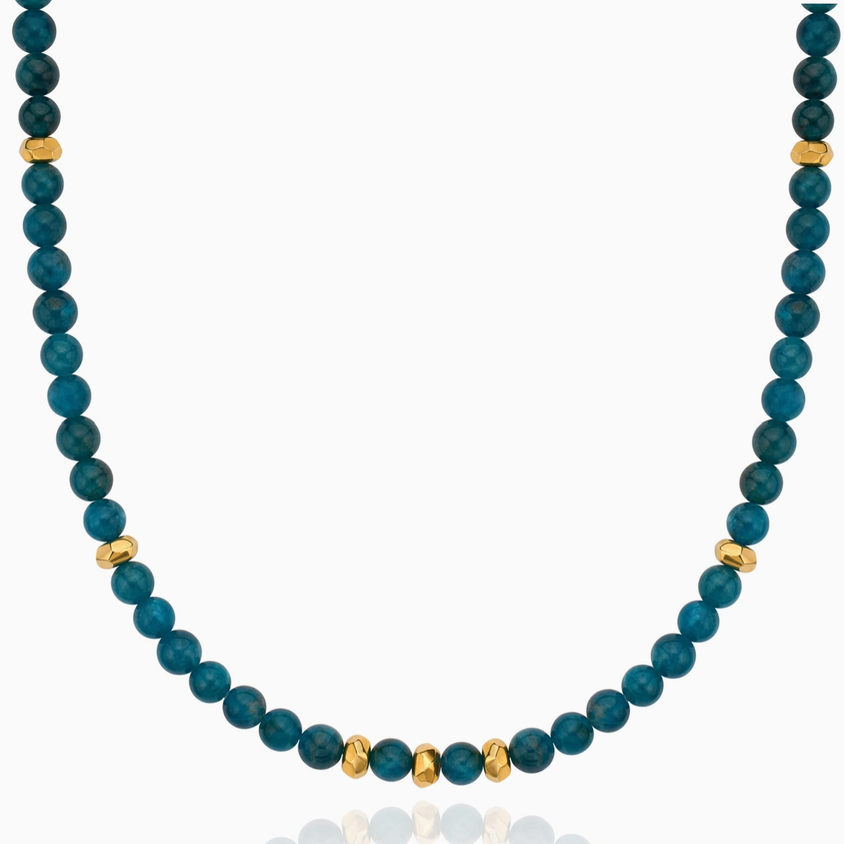 AB Apatite Beaded Necklace, 16-18"