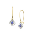 EL Designs Destiny Earring SS/Gold & Faceted Iolite