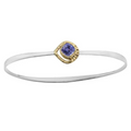 EL Design Starbright Bracelet SS/Faceted Iolite Lg