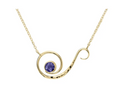 EL Design Poseidon Necklace 18" 14K/Faceted Iolite