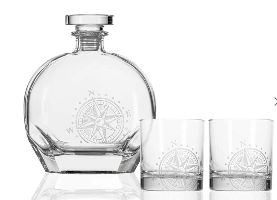 Rolf Compass Rose Decanter Set