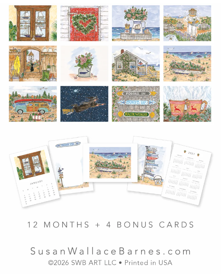 Susan Wallace Barnes 2027 Desk Calendar