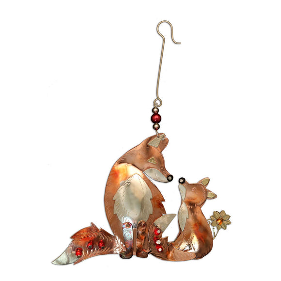 Pilgrim Imports Vixen and Kit Ornament