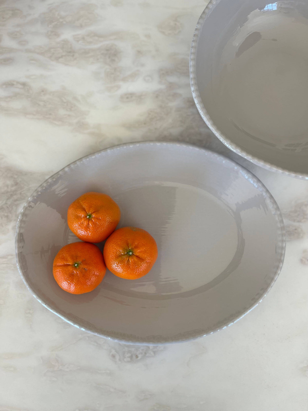 Beaded Serving Oval